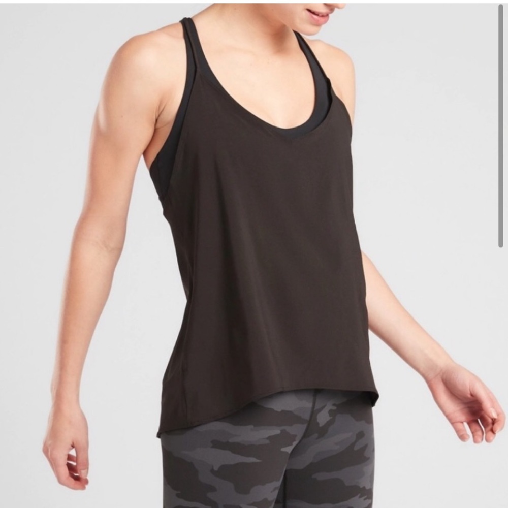 Athleta Solace support top powervita built-in bra workout top NWT - Picture 2 of 9